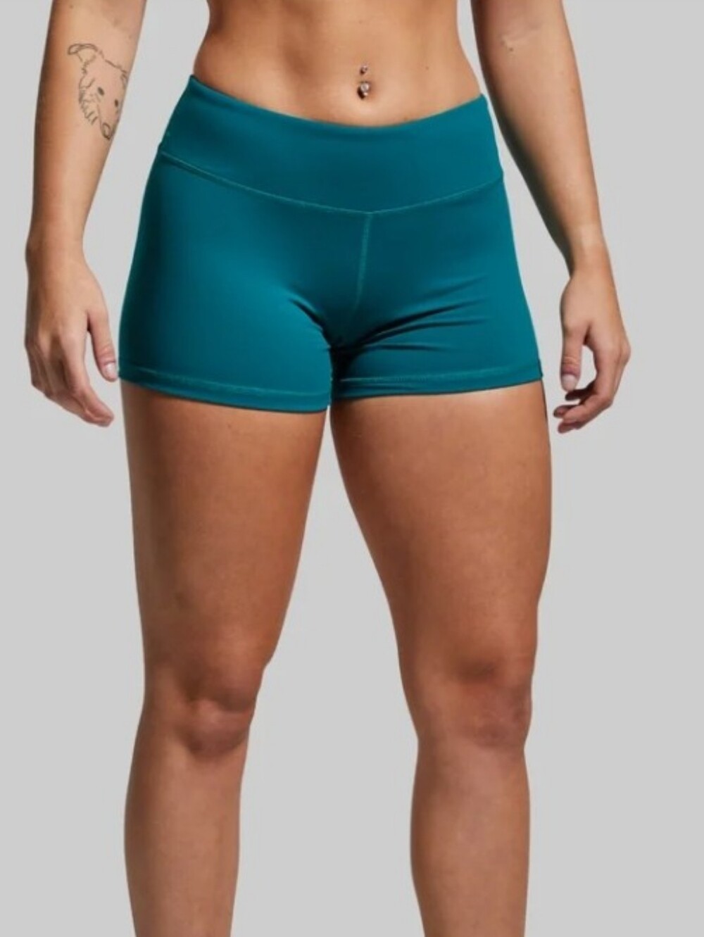 Born Primitive Renewed Vigor 2.0 Teal Blue Athletic Booty Shorts Size XL